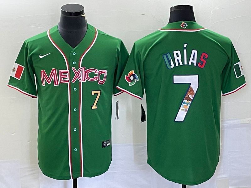 Men 2023 World Cub Mexico #7 Urias Green Nike MLB Jersey1->more jerseys->MLB Jersey